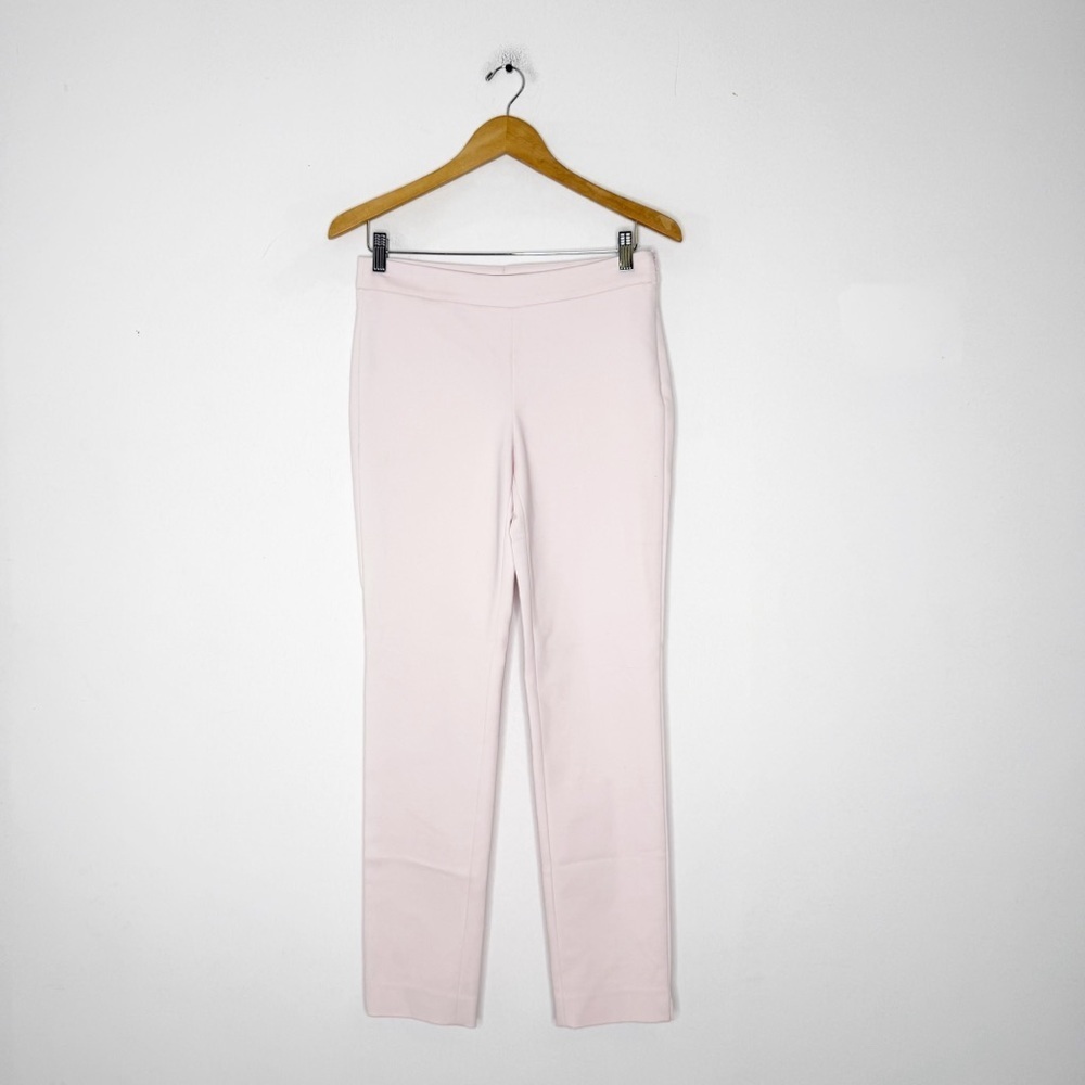 Dovecote Made in Italy Blush Pink Tailored Stretch Cotton Pants EU 42 US 6